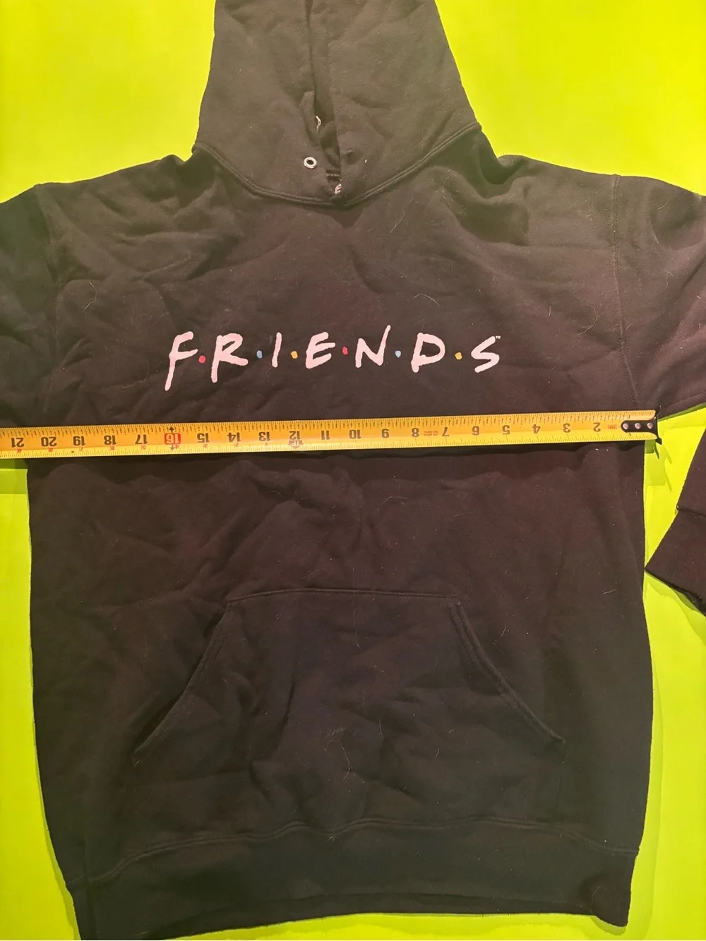 FRIENDS Black Zip-Up Hoodie with Pink Logo Dots